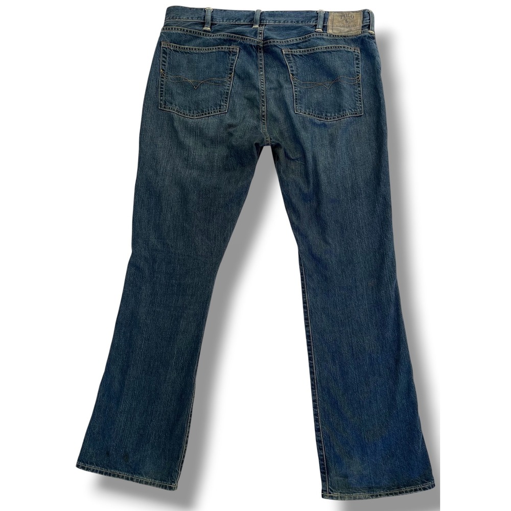 Polo Ralph Lauren Mens 38x32 Medium Wash Straight Leg 100% Cotton Jeans Blue
